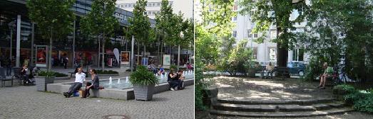 Sitzgelegenheiten in der Dresdner Innenstadt